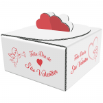 Caixa Valentina Cupido - Pack de 10 - 10x10x5 cm