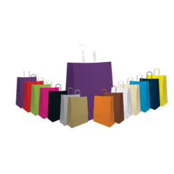 Saco 18x8x24cm de Papel Kraft Colorido Saco 18x8x24cm de Papel Kraft Colorido