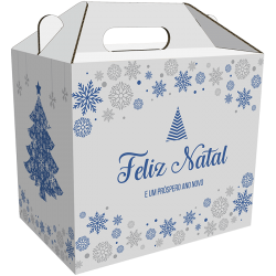 Pack de 10 - Cabaz de Natal Branco 35x23x29cm