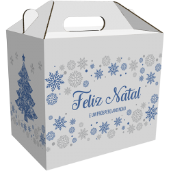 Pack de 10 - Cabaz de Natal Branco 35x23x29cm