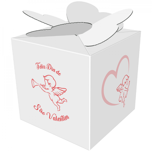 Caixa Amor Trevo Cupido - Pack de 10 - 20x20x20 cm