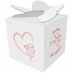 Caixa Amor Trevo Cupido - Pack de 10 - 20x20x20 cm